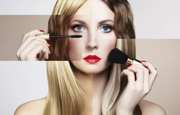 Girl, makeup, beautiful, bright