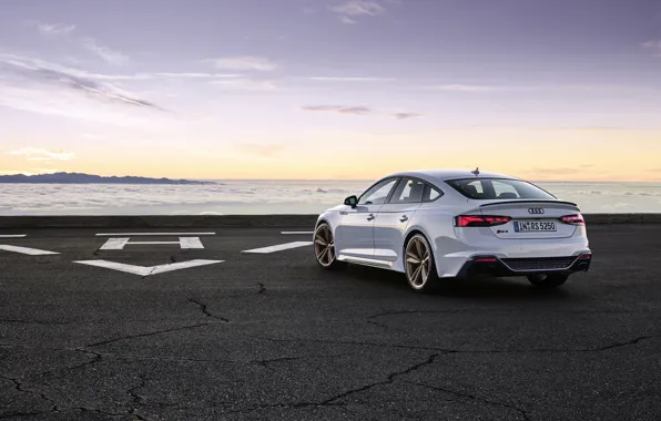 Sunset, Audi, the evening, rear view, RS5, Sportback, RS 5, 2020