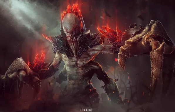 Game, monster, fang, evil, bones, hell, The Godlike