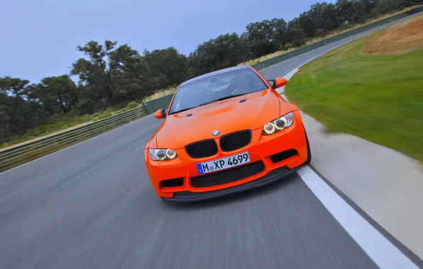 Picture Road, BMW, grille, Machine, BMW, Orange, GTS, The front