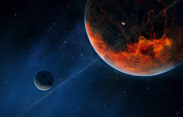 Stars, Planet, Space, Planet, Fantasy, Planets, Art, Stars
