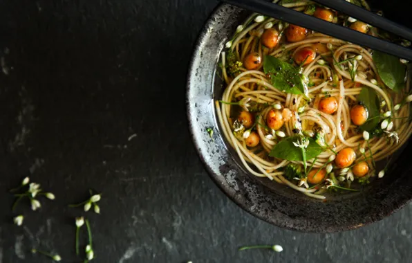 Sticks, China, bowl, spaghetti, bowl, noodles