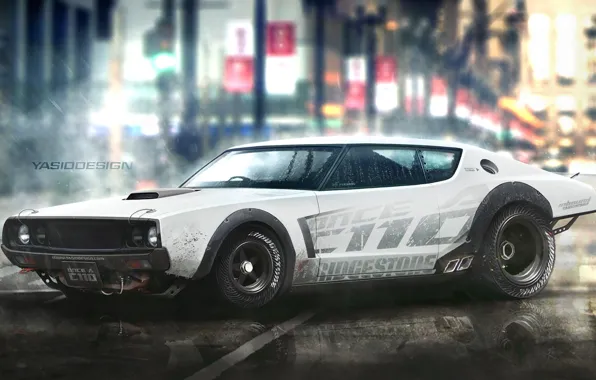 Auto, Figure, White, Machine, Nissan, Car, Car, Art