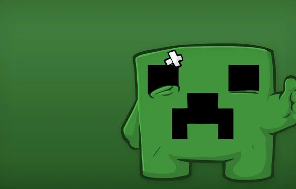 The game, Green, 1920x1080, Minecraft, Creeper, Wallpaper, Minecraft, Creeper