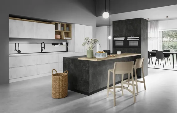 Style, Villa, interior, Italy, kitchen, dining room, dining area, Italian design
