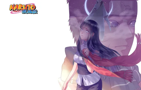 Ninja, long hair, ninja, Naruto Uzumaki, Naruto Shippuden, Hinata Hyuga, red scarf, bandage on forehead