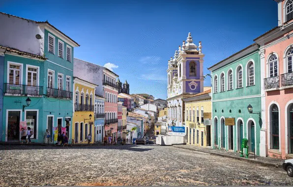 The sky, home, Church, Brazil, Salvador, Baja, Pelourinho, Baroque