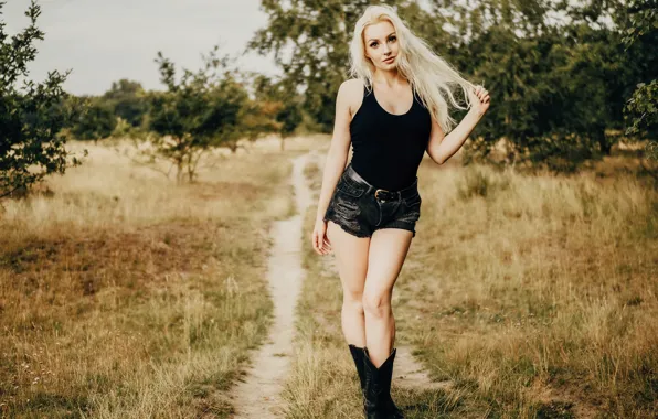 Picture autumn, girl, nature