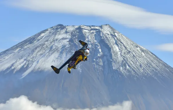 Snow, mountains, Flight, extreme