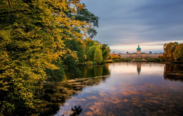 Autumn, trees, nature, lake, Germany, Germany, Berlin, Berlin