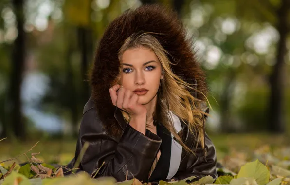 Picture autumn, look, girl, makeup, jacket, Ivan Niznicki