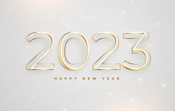 Light, snow, the inscription, figures, New year, light background, snowfall, date