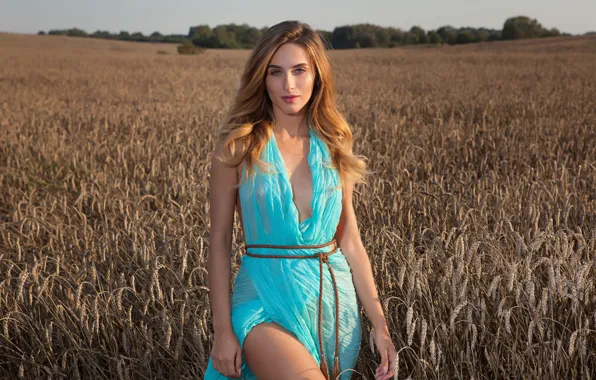 Wheat, field, dress, Rena