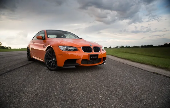 Picture BMW, Orange, Black, E92, Wheels