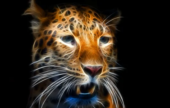 Leopard, fractal, fractal art