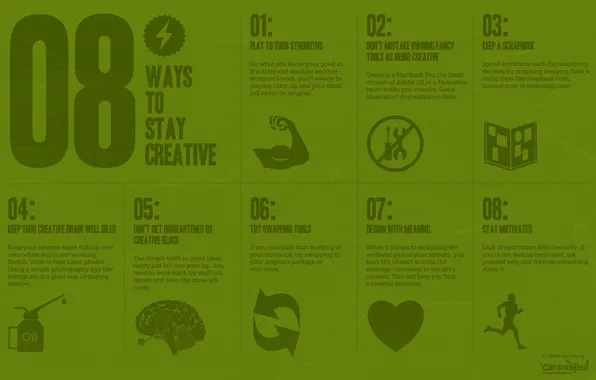 Picture creative, the inscription, minimalism, 8 ways to stay creative