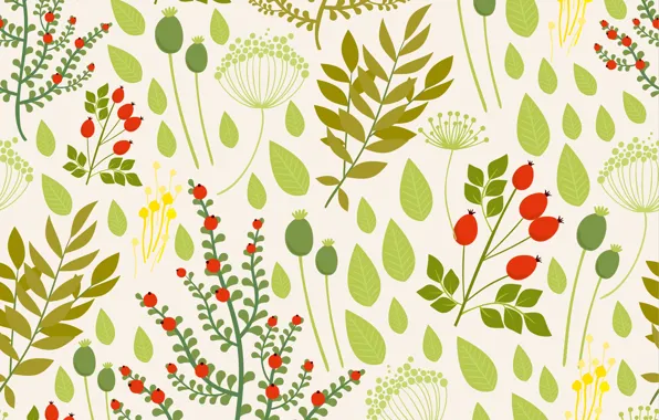Branches, background, texture, leaves, pattern, elements, Seamless