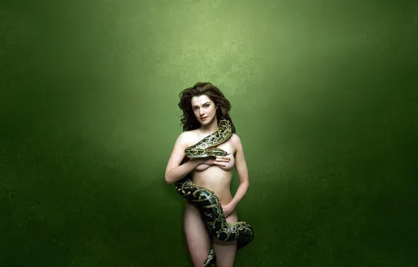 Girl, snake, Python