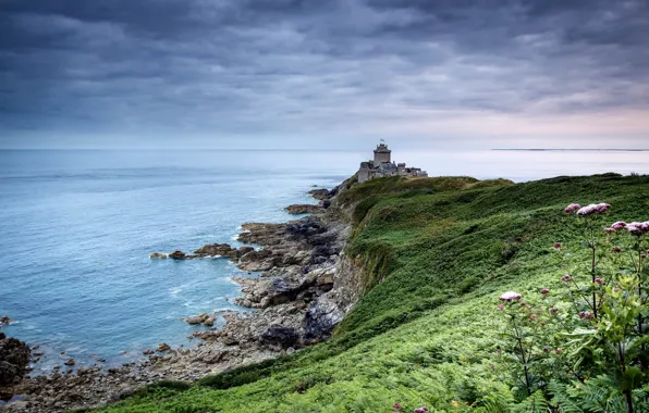 Picture sea, castle, shore