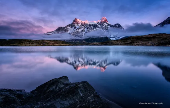 Picture morning, Chile, South America, Patagonia, the Andes mountains, national Park Torres del Paine