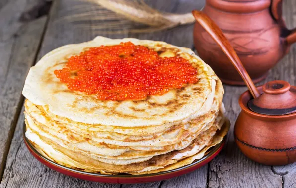 Caviar, carnival, pancakes