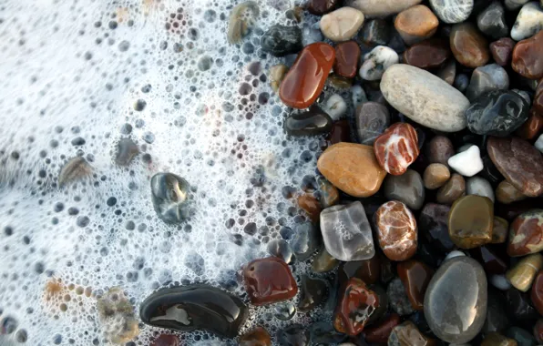 Water, Stones, Foam, Water, Stones, Foam