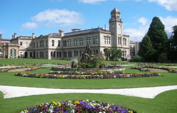 Park, garden, mansion