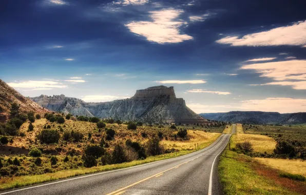 Road, mountains, the way, landscapes, mountain