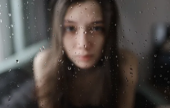 Glass, girl, drops, Aleks Five