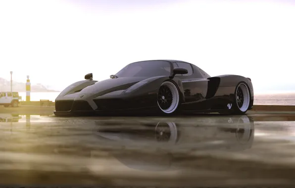 Machine, Ferrari, Art, Ferrari Enzo, Enzo, Supercar, Rendering, Concept Art