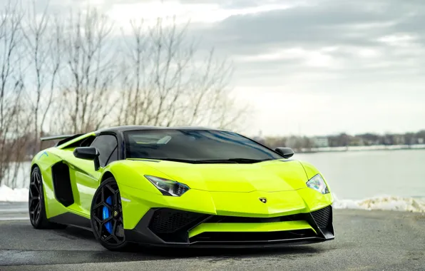 Picture Lamborghini, Sky, Green, Aventador, VAG