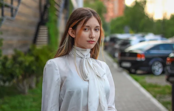 Blurred background, Nastya, portrait photography, Andrey Plotnikov