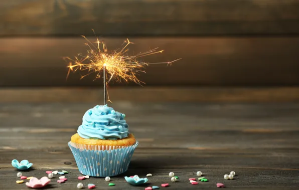 Picture birthday, holiday, cream, dessert, wood, decor, cupcakes, cupcake