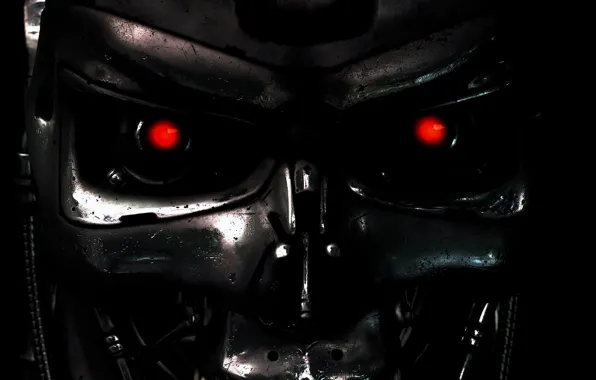 Picture eyes, robot, terminator, Terminator, t-800