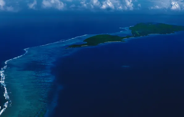 The sky, water, the ocean, Caribbean Islands