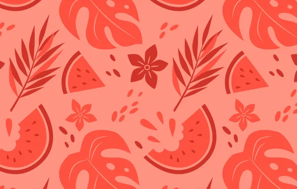 Leaves, texture, watermelon, pattern, patterns