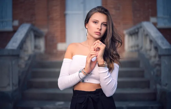 Look, girl, pose, model, hair, bokeh, Jordane