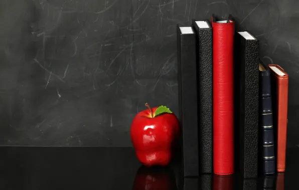 Picture background, red, Apple, shelf, diaries