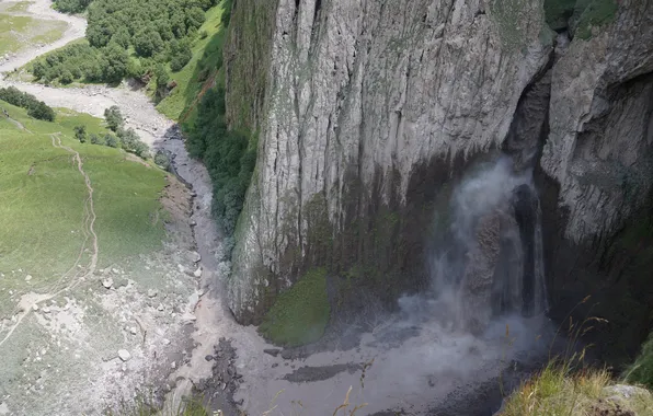 Nature, river, waterfall, river, nature, waterfall, the Caucasus, caucasus