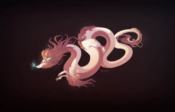 Dragon, Butterfly, Background, Fantasy, Dragon, Mythology, Art, Fiction