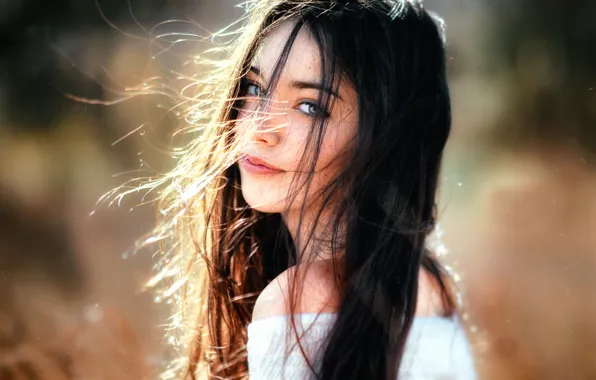 Picture the wind, hair, cute girl, Andrea, Gustavo Terzaghi