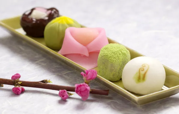 Japan, Japanese cuisine, serving, Sakura, wagashi