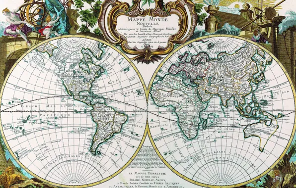 The world, map, continents, Mappe monde