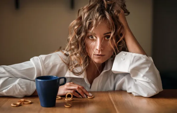 Picture look, Alice, Cup, shirt, drying, Alisa Makarenko