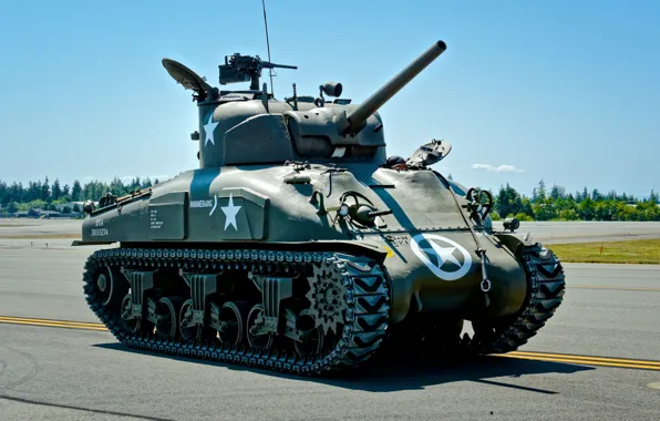 Picture war, tank, average, M4 Sherman, period, world, Second, "Sherman"