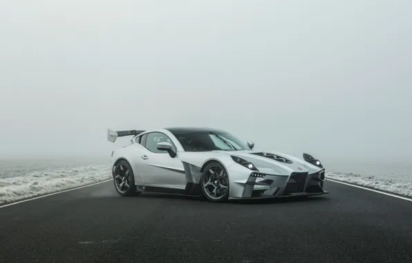 Picture asphalt, fog, supercar, Ginetta, Akula, V8, 2019, 600 HP