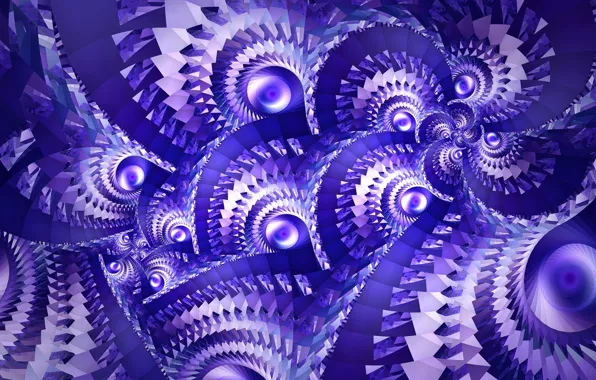 Picture pattern, curls, Purple