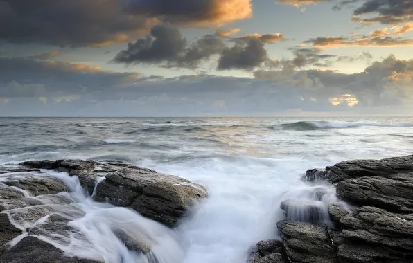 Sea, landscape, stones