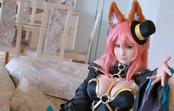 Girl, sexy, long hair, beautiful, pretty, face, redhead, cosplay