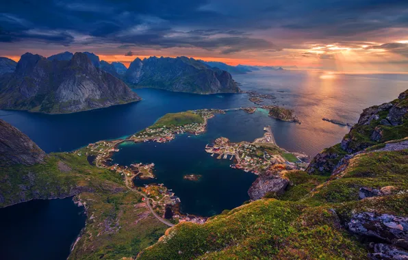 Picture sea, Norway, The Lofoten Islands